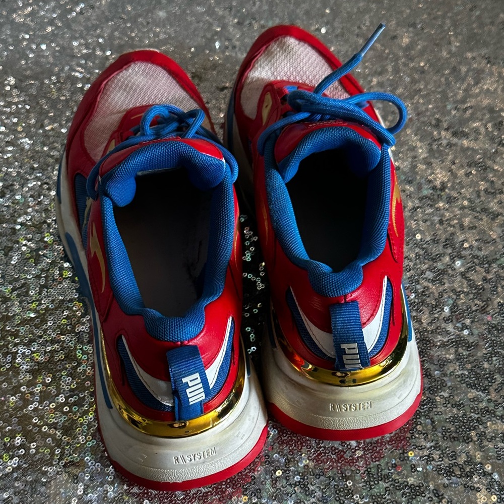 Puma RsFast Dynamic Red and Blue Athletic Men Sneakers Shoes Size 9.5 - Picture 4 of 16